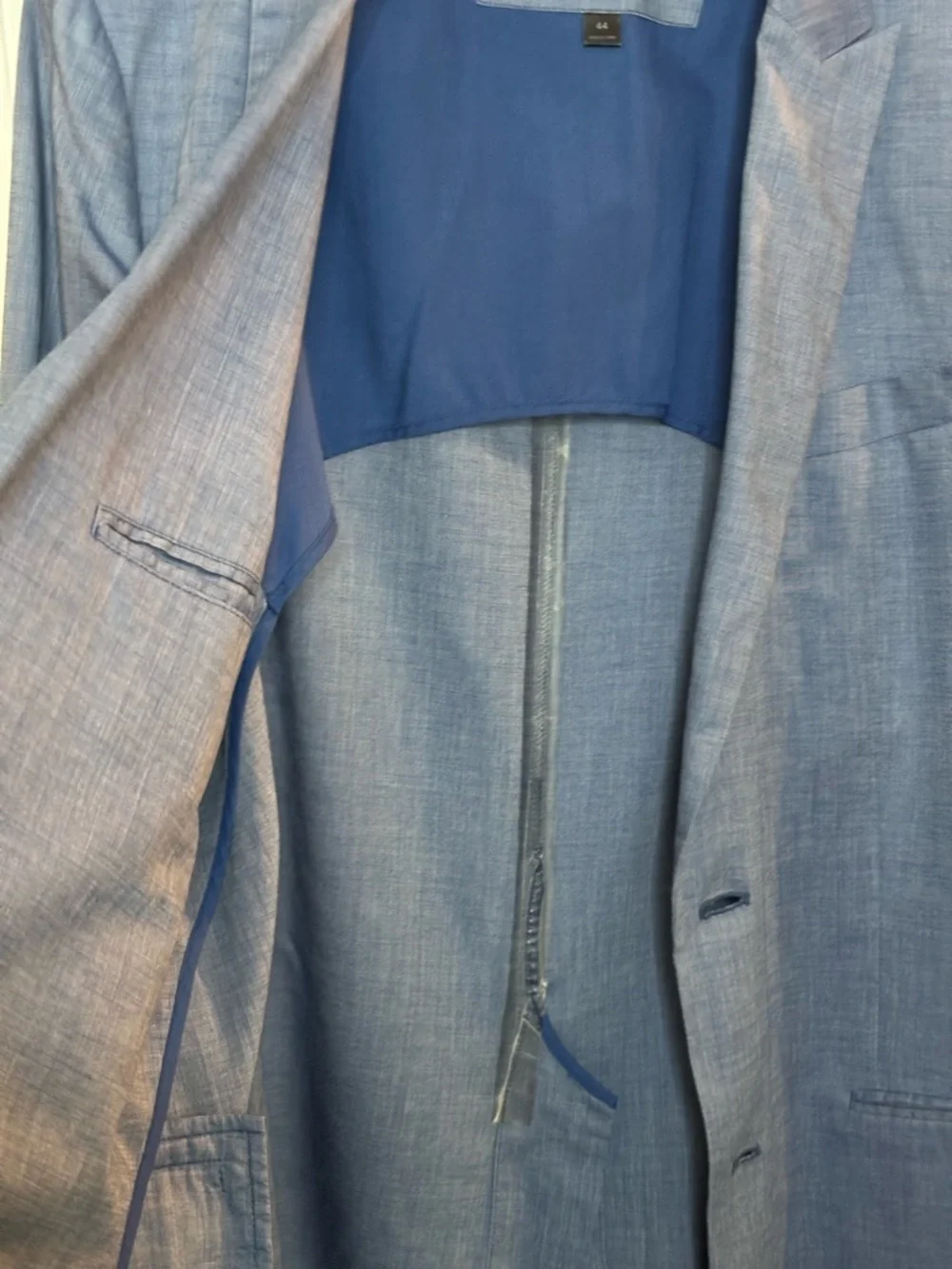 EUC John Varvatos Blue Men's lightweight unlined Sport Coat size 44